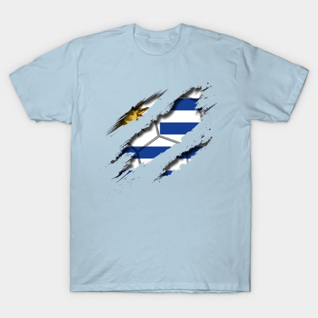 Uruguay Football T-Shirt by blackcheetah